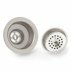 Brand new 🎉 Signature Hardware 3-1/2 in. Solid Brass Basket Strainer in Stainless Steel 💯