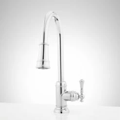 Cheapest 😉 Signature Hardware Amberley Single Handle Pull Down Kitchen Faucet in Polished Chrome 🔔