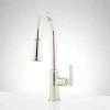 Brand new 👏 Signature Hardware Greyfield Single Handle Kitchen Faucet in Polished Nickel 💯