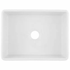 Cheapest 😀 Signature Hardware Reinhard 24 x 18-1/2 in. Fireclay Single Bowl Farmhouse Kitchen Sink in White 🥰 -Bathroom Hardware Sale Query 172