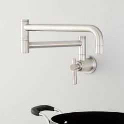 Best Pirce 💯 Signature Hardware Ravenel Single Handle Lever Handle Pot Filler in Stainless Steel 👍