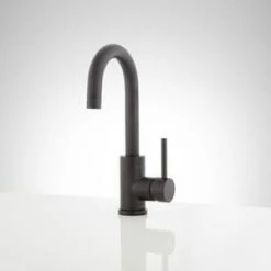 Outlet ❤️ Signature Hardware Ravenel Single Lever Handle Bar Faucet in Matte Black 🧨