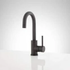 Outlet ❤️ Signature Hardware Ravenel Single Lever Handle Bar Faucet in Matte Black 🧨 -Bathroom Hardware Sale Query 225