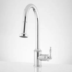Best Pirce 🔔 Signature Hardware Southgate Single Handle Pull Down Kitchen Faucet in Polished Chrome 🎉