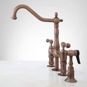 Budget π― Signature Hardware Bellevue Two Handle Bridge Kitchen Faucet in Oil Rubbed Bronze β€οΈ 2 Budget π― Signature Hardware Bellevue Two Handle Bridge Kitchen Faucet in Oil Rubbed Bronze β€οΈ - Image 2