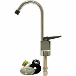 Deals 😍 Signature Hardware Decorative 1 Hole Deck Mount Cold Beverage Faucet with Single Lever Handle in Polished Chrome 🎁