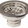 Deals 🎉 Signature Hardware 3-1/2 in. Slotted Brass Basket Strainer in Polished Nickel 🤩