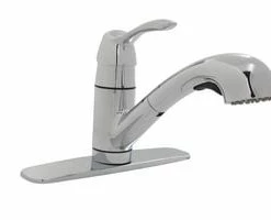 Buy 🧨 Signature Hardware Bradenton® Single Handle Pull Out Kitchen Faucet in Polished Chrome 🛒