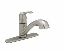 Buy 😍 Signature Hardware Bradenton® Single Handle Pull Out Kitchen Faucet in Stainless Steel 🧨