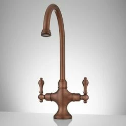 Best reviews of 😍 Signature Hardware Isabel Two Handle Kitchen Faucet in Antique Copper 🤩