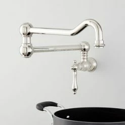 Top 10 🎁 Signature Hardware Amberley Single Handle Lever Handle Pot Filler in Polished Nickel 🎉