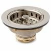 Outlet 🥰 Signature Hardware 3-1/2 in. Stainless Steel Basket Strainer in Brushed Nickel 💯