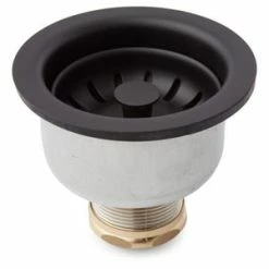 Wholesale 🌟 Signature Hardware Stainless Steel Basket Strainer with Lift Stopper in Flat Black 🌟