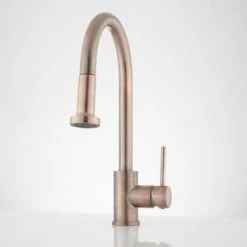 Discount 😍 Signature Hardware Royden Pull Down Kitchen Faucet in Copper 🔥