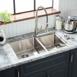 Best reviews of 🔔 Signature Hardware Ortega 31-1/4 x 20 in. Stainless Steel Double Bowl Undermount Kitchen Sink ❤️