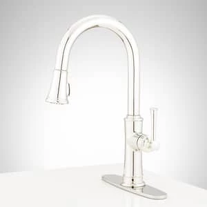 Cheap β¨ Signature Hardware Beasley Single Handle Pull Down Kitchen Faucet in Polished Nickel π€© 2 Cheap β¨ Signature Hardware Beasley Single Handle Pull Down Kitchen Faucet in Polished Nickel π€© - Image 2