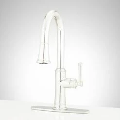 Cheap β¨ Signature Hardware Beasley Single Handle Pull Down Kitchen Faucet in Polished Nickel π€© 5 Cheap β¨ Signature Hardware Beasley Single Handle Pull Down Kitchen Faucet in Polished Nickel π€© -Bathroom Hardware Sale Query 466
