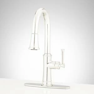 Cheap β¨ Signature Hardware Beasley Single Handle Pull Down Kitchen Faucet in Polished Nickel π€© 3 Cheap β¨ Signature Hardware Beasley Single Handle Pull Down Kitchen Faucet in Polished Nickel π€© - Image 3