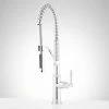 Wholesale ⌛ Signature Hardware Atria Single Handle Kitchen Faucet with Pull Down Spring Spout in Polished Chrome ✔️