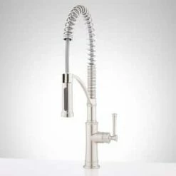 Wholesale ⌛ Signature Hardware Atria Single Handle Kitchen Faucet with Pull Down Spring Spout in Polished Chrome ✔️ 11 Wholesale ⌛ Signature Hardware Atria Single Handle Kitchen Faucet with Pull Down Spring Spout in Polished Chrome ✔️ -Bathroom Hardware Sale Query 479
