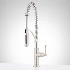 Wholesale ⌛ Signature Hardware Atria Single Handle Kitchen Faucet with Pull Down Spring Spout in Polished Chrome ✔️ 6 Wholesale ⌛ Signature Hardware Atria Single Handle Kitchen Faucet with Pull Down Spring Spout in Polished Chrome ✔️ - Image 6