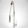 Discount 👏 Signature Hardware Asaro Single Handle Pull Down Kitchen Faucet in Brushed Nickel 🎉