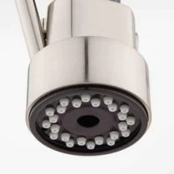 Discount 👏 Signature Hardware Asaro Single Handle Pull Down Kitchen Faucet in Brushed Nickel 🎉 -Bathroom Hardware Sale Query 482