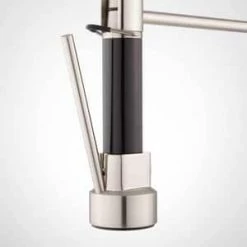 Discount 👏 Signature Hardware Asaro Single Handle Pull Down Kitchen Faucet in Brushed Nickel 🎉 -Bathroom Hardware Sale Query 483