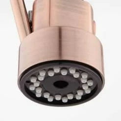 Wholesale ✔️ Signature Hardware Asaro Single Handle Pull Down Kitchen Faucet in Antique Copper 😀 -Bathroom Hardware Sale Query 487