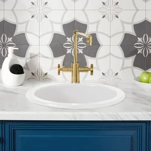 New β Signature Hardware Derin 18-5/8 x 18-5/8 in. No Hole Fireclay Single Bowl Dual Mount Kitchen Sink in White π― 1 New β Signature Hardware Derin 18-5/8 x 18-5/8 in. No Hole Fireclay Single Bowl Dual Mount Kitchen Sink in White π―