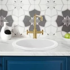 New β Signature Hardware Derin 18-5/8 x 18-5/8 in. No Hole Fireclay Single Bowl Dual Mount Kitchen Sink in White π― 7 New β Signature Hardware Derin 18-5/8 x 18-5/8 in. No Hole Fireclay Single Bowl Dual Mount Kitchen Sink in White π― -Bathroom Hardware Sale Query 502