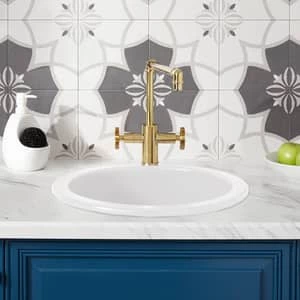 New β Signature Hardware Derin 18-5/8 x 18-5/8 in. No Hole Fireclay Single Bowl Dual Mount Kitchen Sink in White π― 4 New β Signature Hardware Derin 18-5/8 x 18-5/8 in. No Hole Fireclay Single Bowl Dual Mount Kitchen Sink in White π― - Image 4