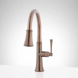 Brand new ❤️ Signature Hardware Perdita Single Handle Pull Down Kitchen Faucet in Oil Rubbed Bronze 🥰 1 Brand new ❤️ Signature Hardware Perdita Single Handle Pull Down Kitchen Faucet in Oil Rubbed Bronze 🥰