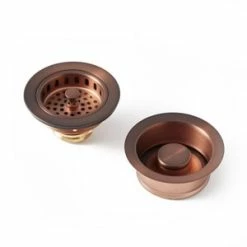Outlet 🎉 Signature Hardware 3-1/4 in. Brass Basket Strainer in Antique Copper ⌛