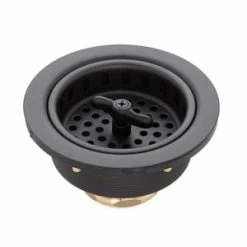 Best Pirce ✔️ Signature Hardware 3-1/2 in. Wing Nut Brass Basket Strainer in Flat Black ❤️