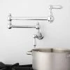 Cheap ✔️ Signature Hardware Fatsani Two Handle Lever Pot Filler in Chrome ❤️