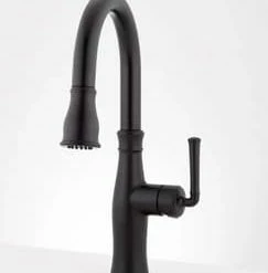 Wholesale ⌛ Signature Hardware Williston Pull Down Kitchen Faucet in Matte Black ❤️