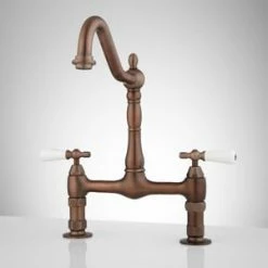 Wholesale 👍 Signature Hardware Douglass Bridge Kitchen Faucet in Oil Rubbed Bronze 😉