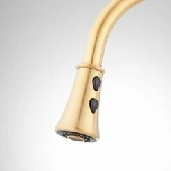 Best Sale 🔥 Signature Hardware Pull Down Kitchen Faucet in Brushed Gold 🧨 -Bathroom Hardware Sale Query 663