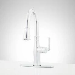 Best reviews of 🧨 Signature Hardware Williston Single Handle Pull Down Kitchen Faucet in Chrome 💯 -Bathroom Hardware Sale Query 667