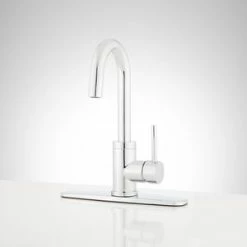 Budget 👍 Signature Hardware Ravenel 1.8 GPM Single Hole Bar Faucet in Chrome - Includes Escutcheon Plate ✨