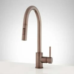Coupon 💯 Signature Hardware Bocard Pull Down Kitchen Faucet in Oil Rubbed Bronze 🔔