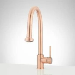 Best Sale 🌟 Signature Hardware Ridgeway Pull Down Kitchen Faucet in Antique Copper ⭐