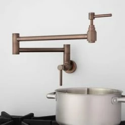Cheapest ⭐ Signature Hardware Straebler Two Handle Lever Pot Filler in Oil Rubbed Bronze 🧨