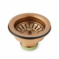 Outlet 😉 Signature Hardware Atlas 4-3/8 in. Brass Basket Strainer ⭐