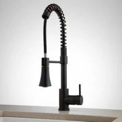 Brand new ⌛ Signature Hardware Steyn Single Handle Pull Down Kitchen Faucet in Dark Antique Bronze 🥰