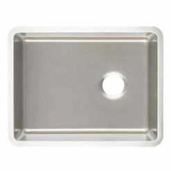 Coupon ⭐ Signature Hardware Ortega 23-7/8 x 18-1/2 in. No Hole Single Bowl Undermount Kitchen Sink in Brushed Stainless Steel ❤️ -Bathroom Hardware Sale Query 77