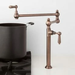 Buy ❤️ Signature Hardware Fatsani Two Handle Lever Pot Filler in Oil Rubbed Bronze 🔔