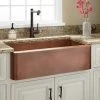 Deals 🔔 Signature Hardware Raina 30 x 22 in. Copper Single Bowl Farmhouse Kitchen Sink 😉