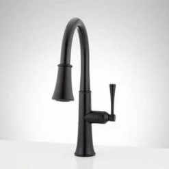 Coupon 👏 Signature Hardware Pull Down Kitchen Faucet in Matte Black 💯